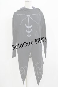 ROGUE+WOLF / Moon Star Cardigan with oversized hood L 黒 H-25-07-06-026-PU-TO-KB-ZH