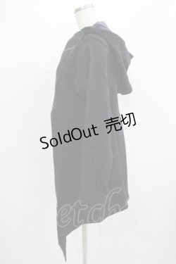 画像2: ROGUE+WOLF / Moon Star Cardigan with oversized hood L 黒 H-25-07-06-026-PU-TO-KB-ZH