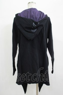画像3: ROGUE+WOLF / Moon Star Cardigan with oversized hood L 黒 H-25-07-06-026-PU-TO-KB-ZH