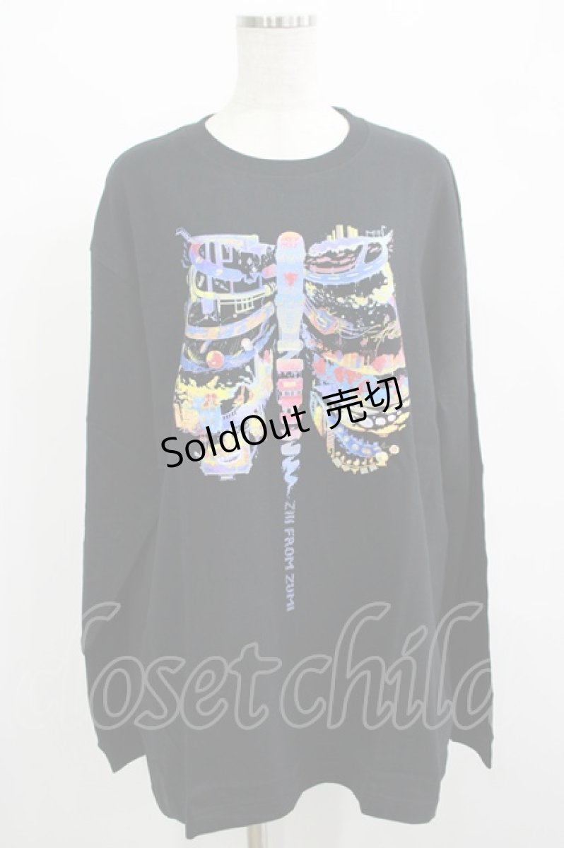画像1: QOOZA / QOOZA×zumi Costal Long Sleeve Tee  黒 H-25-07-06-028-PU-TO-KB-ZS (1)