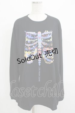 画像1: QOOZA / QOOZA×zumi Costal Long Sleeve Tee  黒 H-25-07-06-029-PU-TO-KB-OS