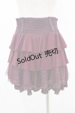 画像2: Ozz Croce / 異素材フリルスカート  ワイン H-25-07-07-035-OO-SK-KB-ZH