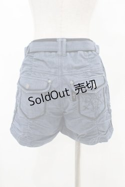 画像2: Ozz Croce / ギャザーショートパンツ  青 H-25-07-07-006-OO-PA-KB-ZH