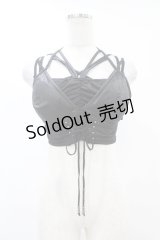 Ozz Croce / 刺繍ブラレットキャミ  黒 H-25-07-07-038-OO-TO-KB-ZH