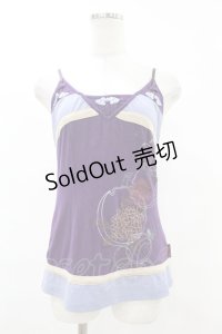 Ozz oneste / チャイナ刺繍キャミソール　  紫 H-25-07-07-039-OO-TO-KB-ZH