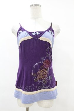 画像1: Ozz oneste / チャイナ刺繍キャミソール　  紫 H-25-07-07-039-OO-TO-KB-ZH