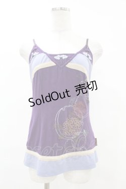 画像1: Ozz oneste / チャイナ刺繍キャミソール　  紫 H-25-07-07-039-OO-TO-KB-ZH
