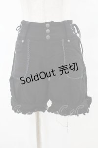 Ozz Croce / 刺繍ショートパンツ  黒 H-25-07-07-007-OO-PA-KB-ZH