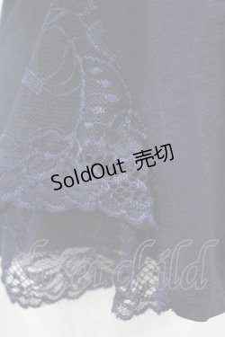 画像3: Ozz oneste / alys rose刺繍使い 2way frillカットソー  紺 H-25-07-07-043-OO-TO-KB-ZH