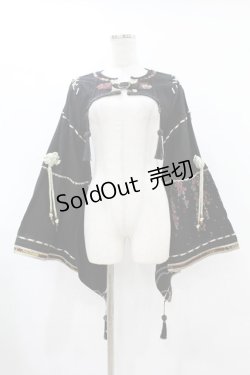 画像1: Ozz oneste / 着物袖和柄ショートジャケット  黒×金 H-25-07-07-045-OO-JA-KB-ZH