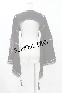 画像2: Ozz oneste / 着物袖和柄ショートジャケット  黒×金 H-25-07-07-045-OO-JA-KB-ZH
