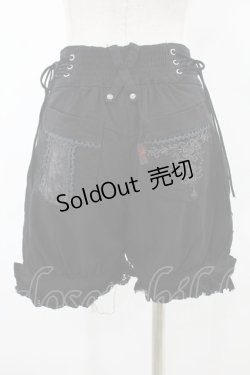 画像2: Ozz Croce / 刺繍ショートパンツ  黒 H-25-07-07-007-OO-PA-KB-ZH