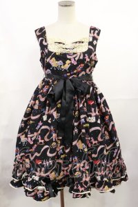 metamorphose / TOY BOXハイウエストジャンパースカート Free ブラック H-25-07-07-1003-ME-OP-NS-ZH