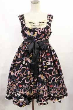 画像1: metamorphose / TOY BOXハイウエストジャンパースカート Free ブラック H-25-07-07-1003-ME-OP-NS-ZH