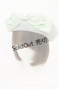 Enchantlic Enchantilly / リボンベレー帽  ミント　H-25-07-07-1036-LO-AC-NS-ZH