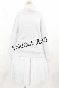 LIZ LISA / サイドリボンニット×ワンピース Free ブルー H-25-07-07-1004-LO-OP-NS-ZH