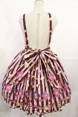画像2: metamorphose / おかしなくにのTea Partyエプロンスカート Free ピンク/ブラウン H-25-07-07-1007-ME-SK-NS-ZH
