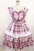Angelic Pretty / Heart胸あて付スカート(タータン) Free ピンク H-25-07-07-1009-AP-OP-NS-ZH