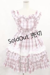 Angelic Pretty / Heart胸あて付スカート(タータン) Free ピンク H-25-07-07-1009-AP-OP-NS-ZH