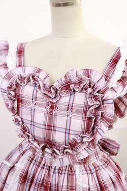 画像4: Angelic Pretty / Heart胸あて付スカート(タータン) Free ピンク H-25-07-07-1009-AP-OP-NS-ZH