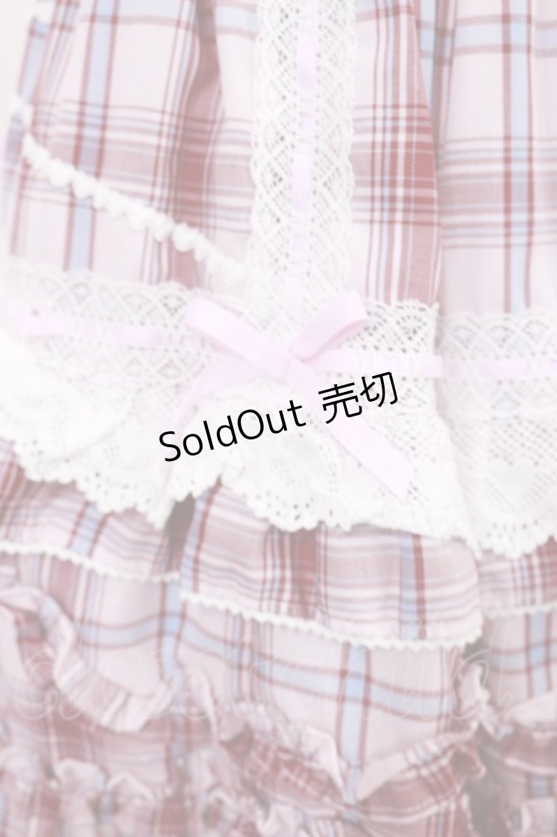 画像5: Angelic Pretty / Heart胸あて付スカート(タータン) Free ピンク H-25-07-07-1009-AP-OP-NS-ZH (5)