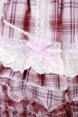 画像5: Angelic Pretty / Heart胸あて付スカート(タータン) Free ピンク H-25-07-07-1009-AP-OP-NS-ZH