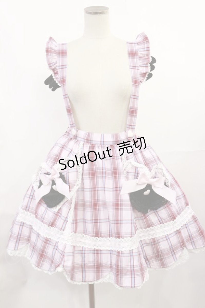 画像1: BABY,THE STARS SHINE BRIGHT / Sweet Wingタータンチェックスカート Free ピンク H-25-07-07-1010-BA-SK-NS-ZH (1)