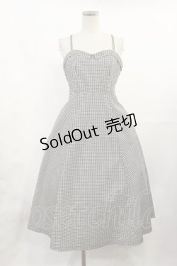 画像1: an another angelus / ギンガムキャミワンピース Free BLACK×WH H-25-07-07-1012-CA-OP-NS-ZH