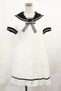 Angelic Pretty / セーラーラインカットワンピース Free シロ/ブラック H-25-07-07-1014-AP-OP-NS-ZH
