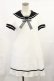 画像1: Angelic Pretty / セーラーラインカットワンピース Free シロ/ブラック H-25-07-07-1014-AP-OP-NS-ZH (1)