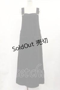 INGEBORG / ロゴ刺繍ジャンパースカート Free ブラック H-25-07-07-1016-LO-OP-NS-ZH