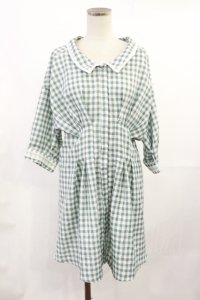 axes femme / ウエストタック入りチュニ M ミント H-25-07-07-1020-AX-OP-NS-ZH