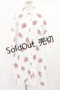 Jamie エーエヌケー / イチゴ柄BIgシャツ M オフ H-25-07-07-1023-LO-BL-NS-ZH