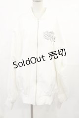Jamie エーエヌケー / ロゴブルゾン M ホワイト H-25-07-07-1031-LO-JA-NS-ZH