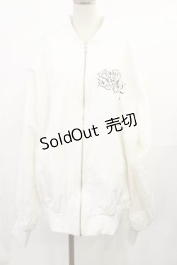 画像1: Jamie エーエヌケー / ロゴブルゾン M ホワイト H-25-07-07-1031-LO-JA-NS-ZH