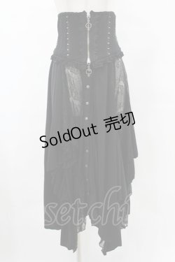 画像1: Ozz On / レース切替マルチオーバーコルセット  黒 H-25-07-07-008-OO-SK-KB-ZH