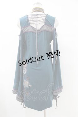 画像2: Ozz oneste / 着物衿ホルターチュニック  ターコイズ H-25-07-07-009-OO-TO-KB-ZH