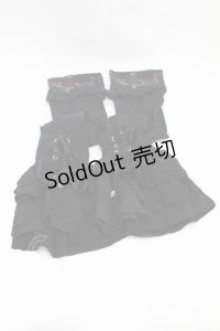 Ozz oneste / 薔薇刺繍編上げレースアームカバー  黒 H-25-07-07-002-OO-ZA-KB-ZH