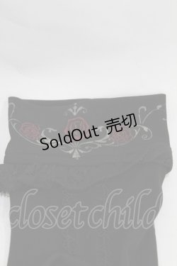 画像2: Ozz oneste / 薔薇刺繍編上げレースアームカバー  黒 H-25-07-07-002-OO-ZA-KB-ZH