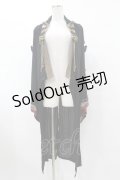 Ozz oneste / チャイナメッシュロングカーデ  黒×金 H-25-07-07-014-OO-TO-KB-ZH
