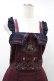 画像4: Ozz oneste / 薔薇刺繍サイドプリーツジャンパースカート  ボルドー×ネイビー H-25-07-07-020-OO-OP-KB-ZH