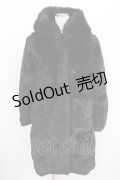 Candy Stripper / COTTON CANDY FUR COAT 2 ブラック H-25-07-08-1001-PU-CO-KB-ZT-C041