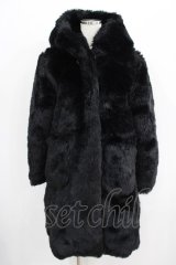Candy Stripper / COTTON CANDY FUR COAT 2 ブラック H-25-07-08-1001-PU-CO-KB-ZT-C041