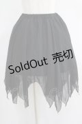 BPN / イレギュラーシフォンスカート  黒 H-25-07-08-1027-GO-BL-KB-ZH