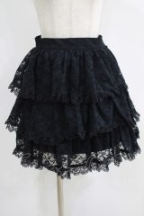 SEXY DYNAMITE LONDON / レースフリルスカート  黒 H-25-07-08-1028-PU-SK-KB-ZH
