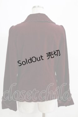 画像3: BPN / 別珍ダブルボタンフリルジャケット  ボルドー H-25-07-08-1033-GO-JA-KB-ZT0710J