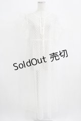 merry jenny / チュールレースシアーワンピース  白 H-25-07-08-1038-LO-OP-KB-ZH