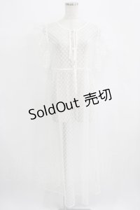 merry jenny / チュールレースシアーワンピース  白 H-25-07-08-1038-LO-OP-KB-ZH