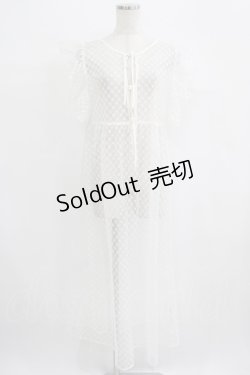 画像1: merry jenny / チュールレースシアーワンピース  白 H-25-07-08-1038-LO-OP-KB-ZH