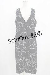 MINT NeKO / バブルネコサロペットパンツ  黒 H-25-07-08-1045-HN-PA-KB-ZH
